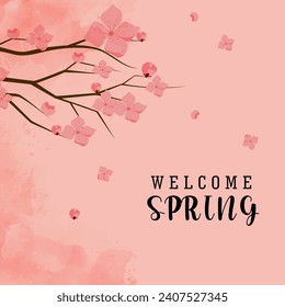 Spring vector background illustration. It is suitable for card, banner, or poster