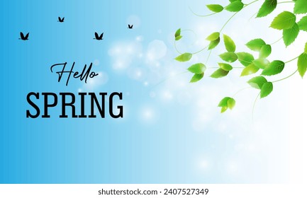 Spring vector background illustration. It is suitable for card, banner, or poster