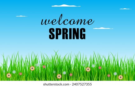 Spring vector background illustration. It is suitable for card, banner, or poster
