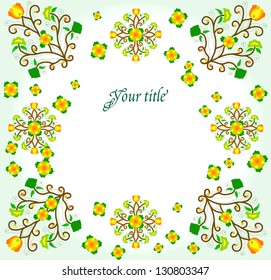 Spring vector background. Patchwork style