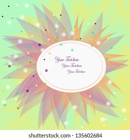 Spring vector background with pink frame. EPS 10