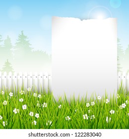 Spring vector background with and place for text
