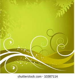 spring vector background and space for text