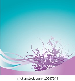 Spring vector background and space for text