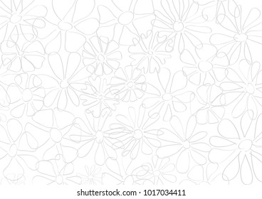 Spring, vector background. Springtime with hand drawn flowers