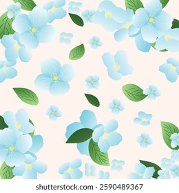 Spring vector banner. Luxury minimalist wallpaper with apple blossom flowers in botanical style, organic shapes. Vector background for banner, poster, website and packaging