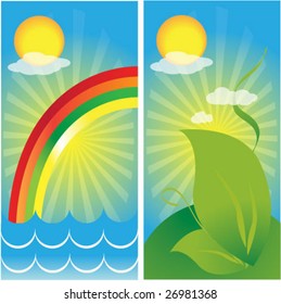 Spring vector banners