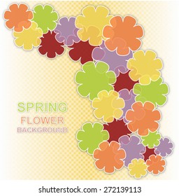 Spring vector flower colored background