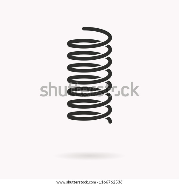 Spring Vector Icon Black Illustration Isolated Stock Vector (Royalty ...