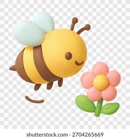Spring Vector Icon Set | 3D icon set | Bee