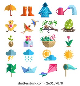 Spring vector icons