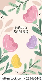 Spring vector illustration design. Flat design.