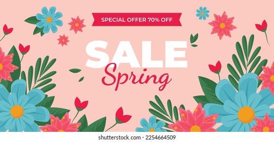 Spring vector illustration design. Flat design.