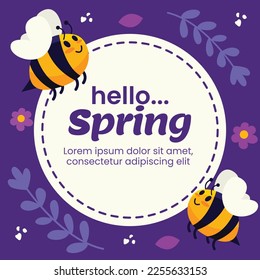Spring vector illustration design. Flat design.