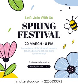 Spring vector illustration design. Flat design.