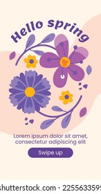 Spring vector illustration design. Flat design.