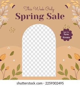 Spring vector illustration design. Flat design.