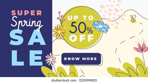 Spring vector illustration design. Flat design.