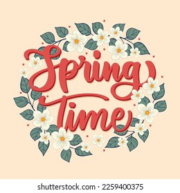 Spring vector illustration design. Flat design.