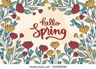 Spring vector illustration design. Flat design.