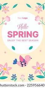 Spring vector illustration design. Flat design.