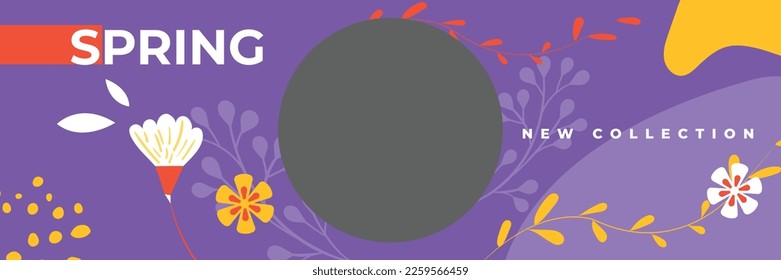 Diseño de ilustración vectorial de primavera. Diseño plano.