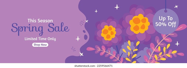 Spring vector illustration design. Flat design.