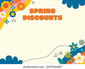 Spring vector illustration design. Flat design.