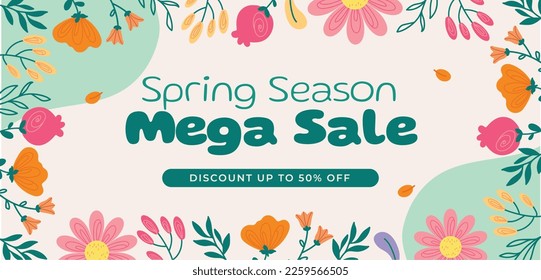 Spring vector illustration design. Flat design.