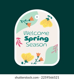 Spring vector illustration design. Flat design.