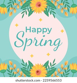 Spring vector illustration design. Flat design.