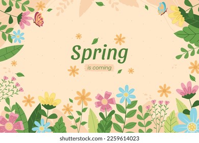 Spring vector illustration design. Flat design.