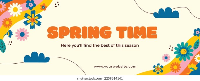 Spring vector illustration design. Flat design.