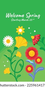 Spring vector illustration design. Flat design.