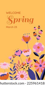 Spring vector illustration design. Flat design.