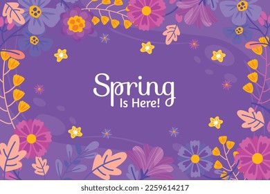 Diseño de ilustración vectorial de primavera. Diseño plano.