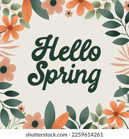 Spring vector illustration design. Flat design.
