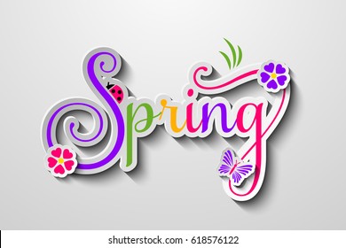 Spring - vector inscription.
