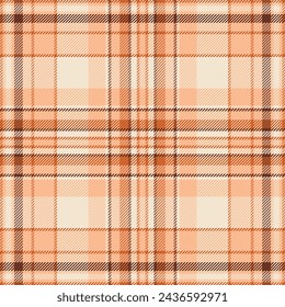 Spring vector pattern seamless, hanukkah plaid fabric check. Faded texture background tartan textile in orange and light color.