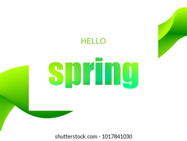 Spring Vector Poster or Greeting Card Design.