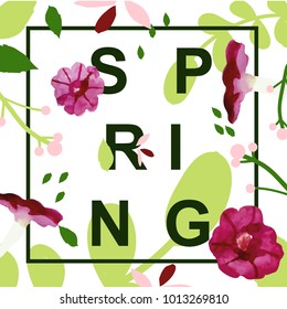 spring vector template background