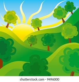 spring, vector version