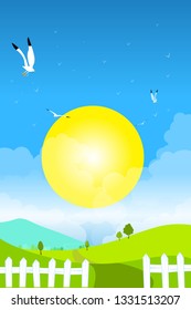 Spring Vectoral Background. 