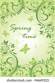 Spring vintage banner