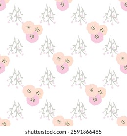 Spring Vintage Floral Seamless Pattern