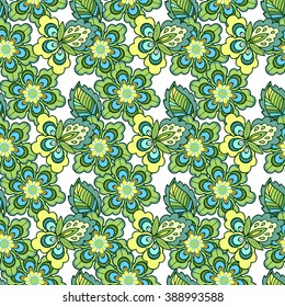 Spring Vintage flowers seamless pattern. Decorative ornament backdrop for fabric, textile, wrapping paper.