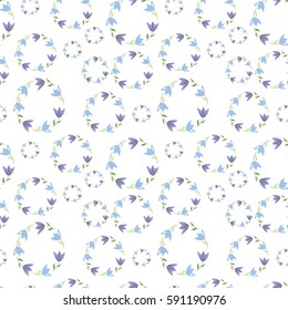 Spring wallpaper with flowers. Vector illustration