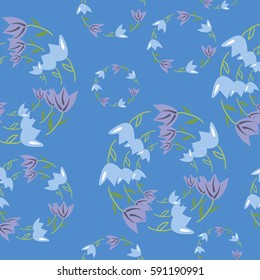 Spring wallpaper with flowers. Vector illustration