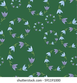 Spring wallpaper with flowers. Vector illustration