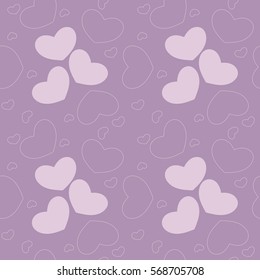 Spring wallpaper with hearts. background vector